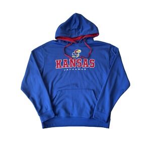 Colosseum Kansas Jayhawks Sweatshirt Mens XL Blue Hoodie Pullover NCAA Athletics